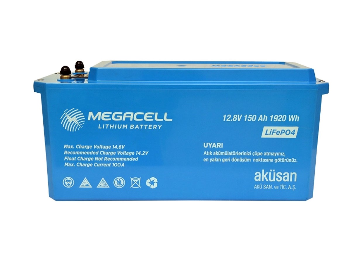 Megacell 150Ah Lityum LiFePO4 Akü